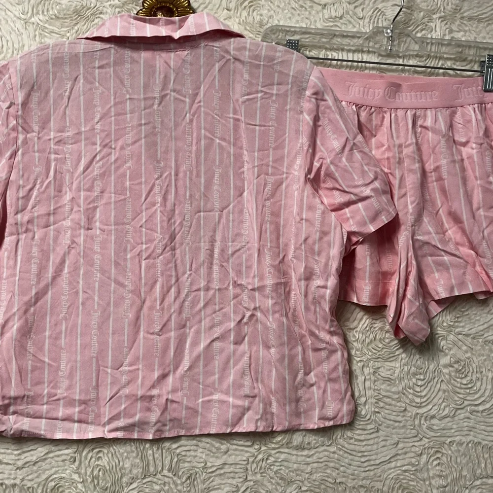 Juicy Couture Pink Coquette Girlhoodcore Shorty Pjs Pajama Set Women’s S NWT - Picture 7 of 7